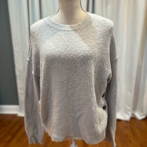Moral Fiber gray button sweater women’s size medium GUC